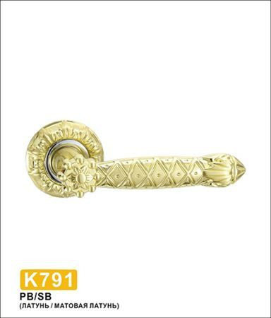 Ручки раздельные MSM K791 PB/SB (Полированная латунь / Матовая латунь) на круглом основании