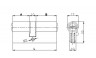 Механизм цилиндровый Kale-Kilit 164 OBS SCE/100 (50*50) латунь, кл/верт