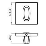 Фиксатор Armadillo (Армадилло) WC-BOLT BK6 USS SN-3 (матовый никель)