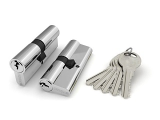 Механизм цилиндровый Paladium DM-90-CR  (35*55) кл/кл (никель)