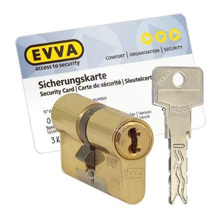 Цилиндр Evva 3KS 87 мм 41x46 ключ-ключ (латунь)