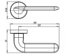 Ручки раздельные Armadillo Excalibur URB4 GR-24 (золото)