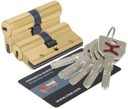 Механизм цилиндровый Cisa AP4-S 45*55 кл/кл (латунь)