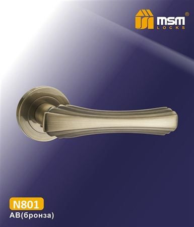 Ручки раздельные MSM N801 AB (бронза) на круглом основании