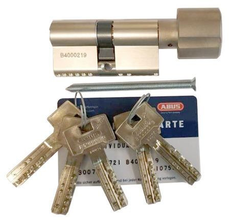 Механизм цилиндровый Abus Bravus 4000 MX (Абус) 95 мм (50*45) никель, кл/вертушка