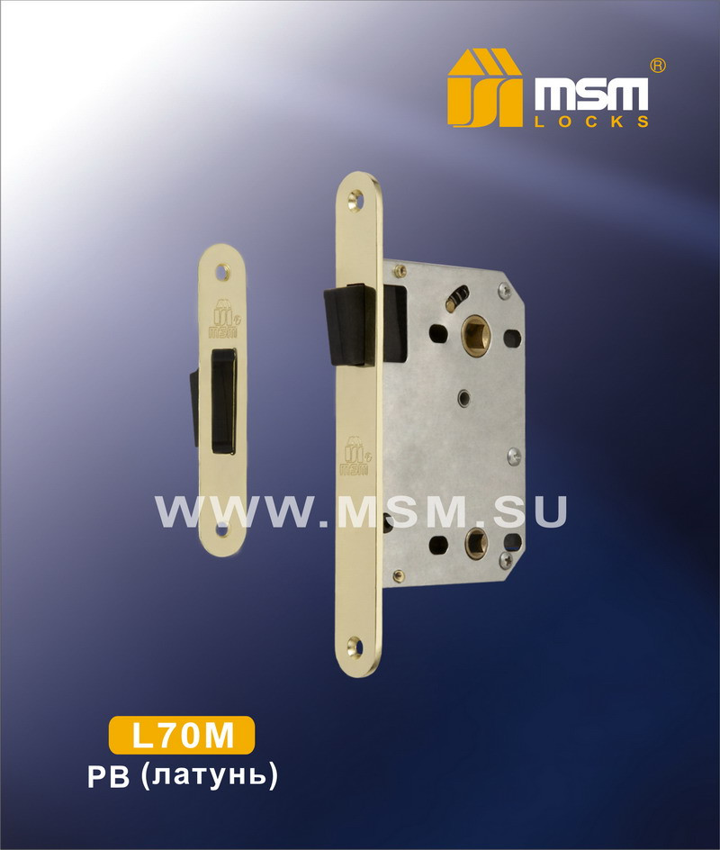 Механизм бесшумный (магнитный) - Сантехнический L70M PB (полированная латунь)