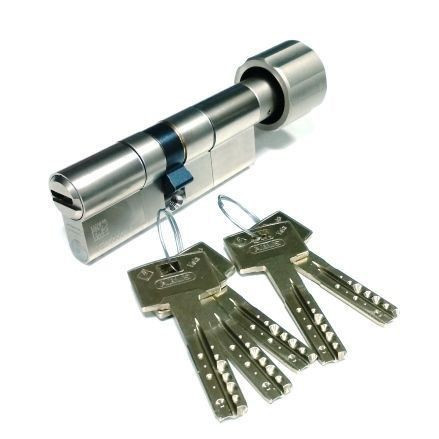 Механизм цилиндровый Abus Vela MX (Абус Вела) 70мм (35*35) никель, кл/верт