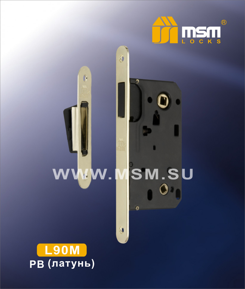 Механизм бесшумный (магнитный) - Сантехнический L90M PB (полированная латунь)