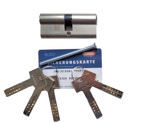 Механизм цилиндровый Abus X12R (Абус) 80 мм (30*50) никель, кл/кл
