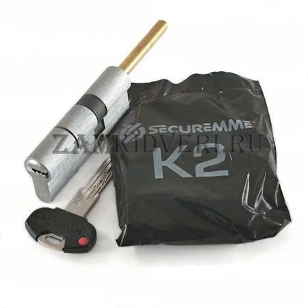 Механизм цилиндровый Securemme K2 75 мм (45*30) кл/шток (мат.никель)
